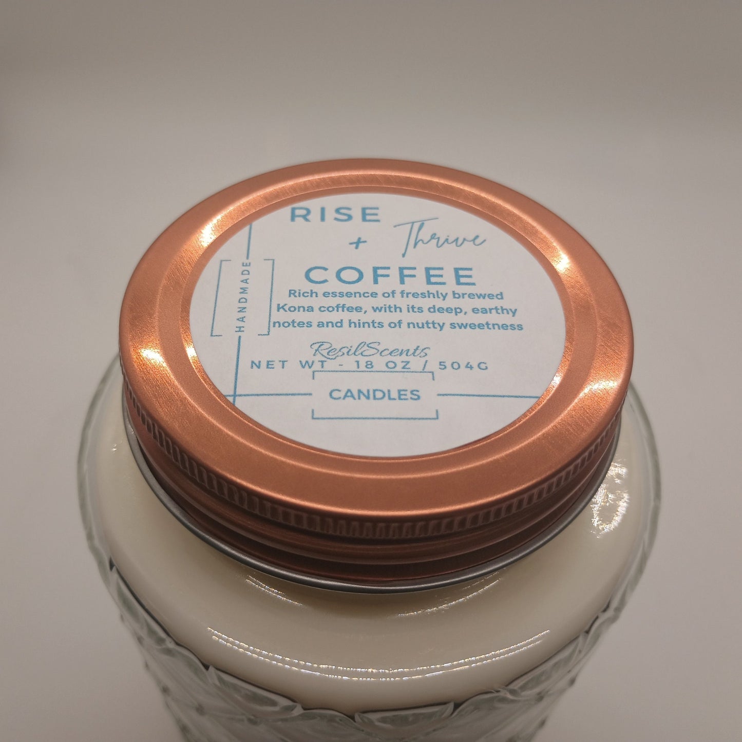 Rise + Thrive Coffee Mindful Candle – Energizing & Bold 18oz | Soy Wax | Hand-Poured in Savannah, TN