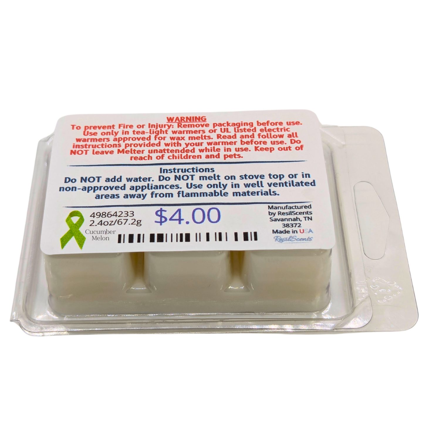 Cucumber Melon ResilMelt – Clean, Bright & Rejuvenating Flameless Fragrance