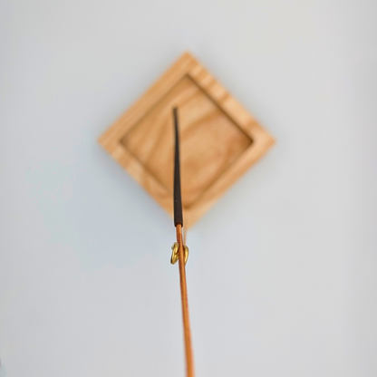 Inversion Ash Catcher – Crafted Wood & Brass Incense Stand | An Elegant Spring Accessory