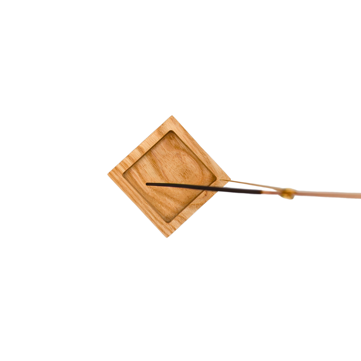Inversion Ash Catcher – Crafted Wood & Brass Incense Stand | An Elegant Spring Accessory