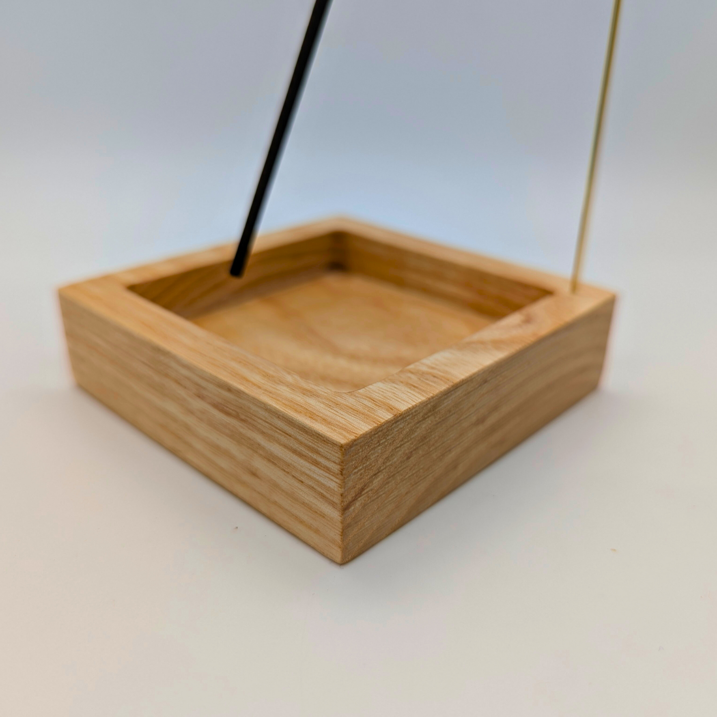 Inversion Ash Catcher – Crafted Wood & Brass Incense Stand | An Elegant Spring Accessory