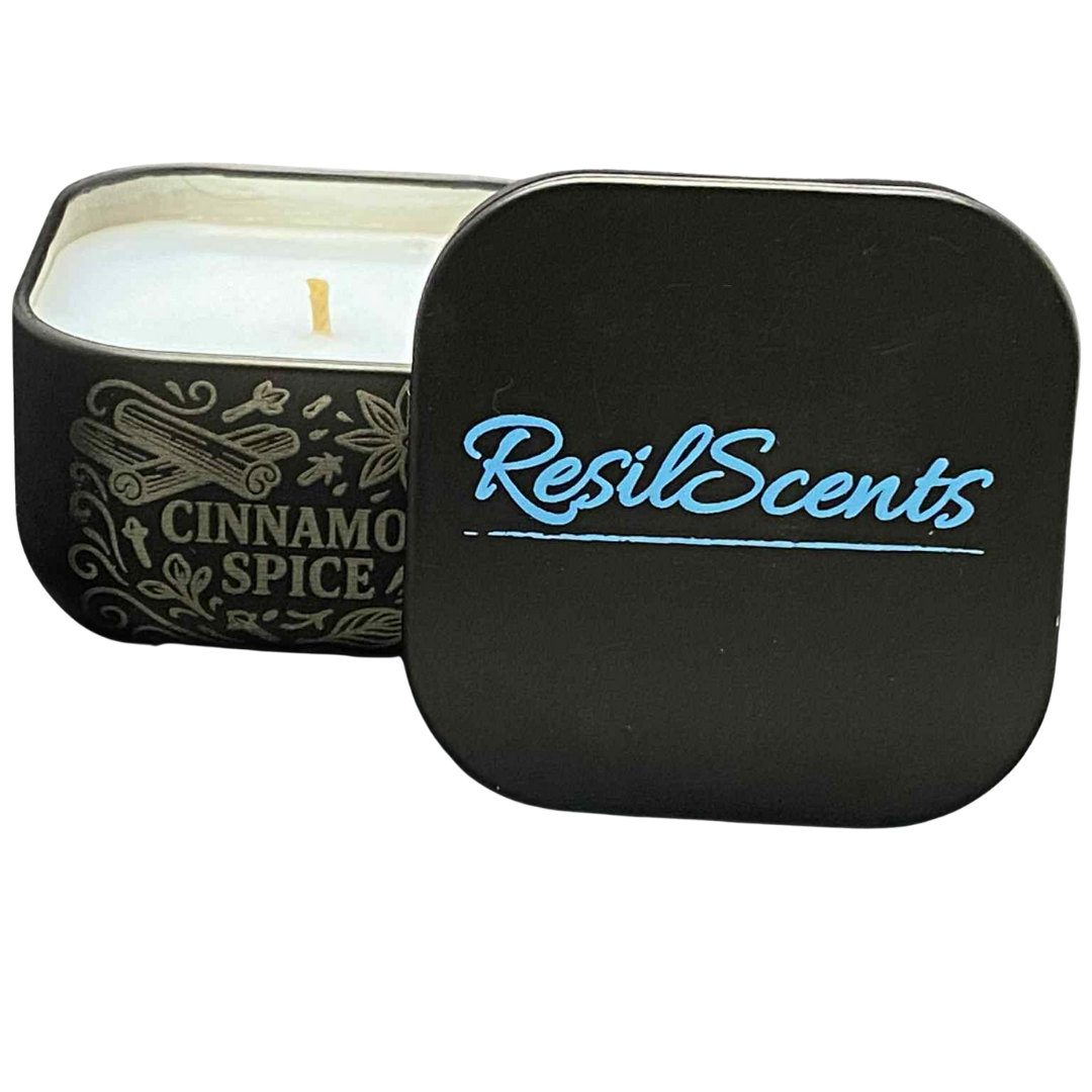 Cinnamon Spice ResilMini Tin – 2oz Soy Candle