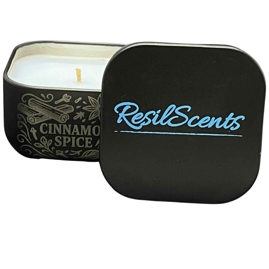 Cinnamon Spice ResilMini Tin – 2oz Soy Candle