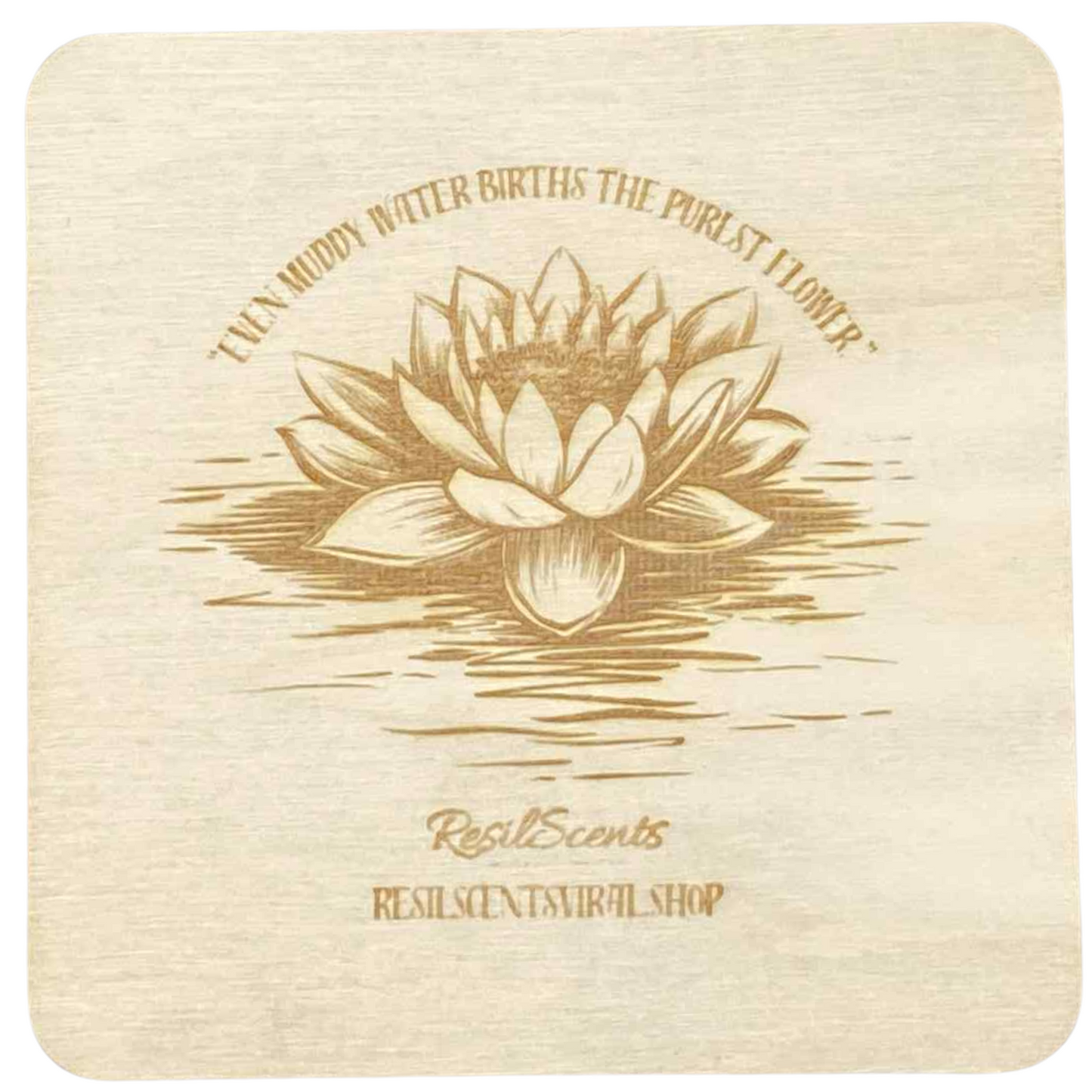ResilScents Candle Coaster – 4″ × 4″ | Hand‑crafted in Savannah, TN