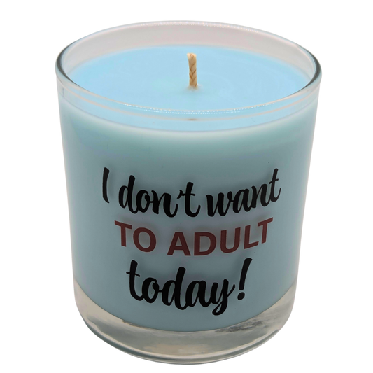 I Don’t Want to Adult Today Rock Glass Candle – 9oz | Limited Edition