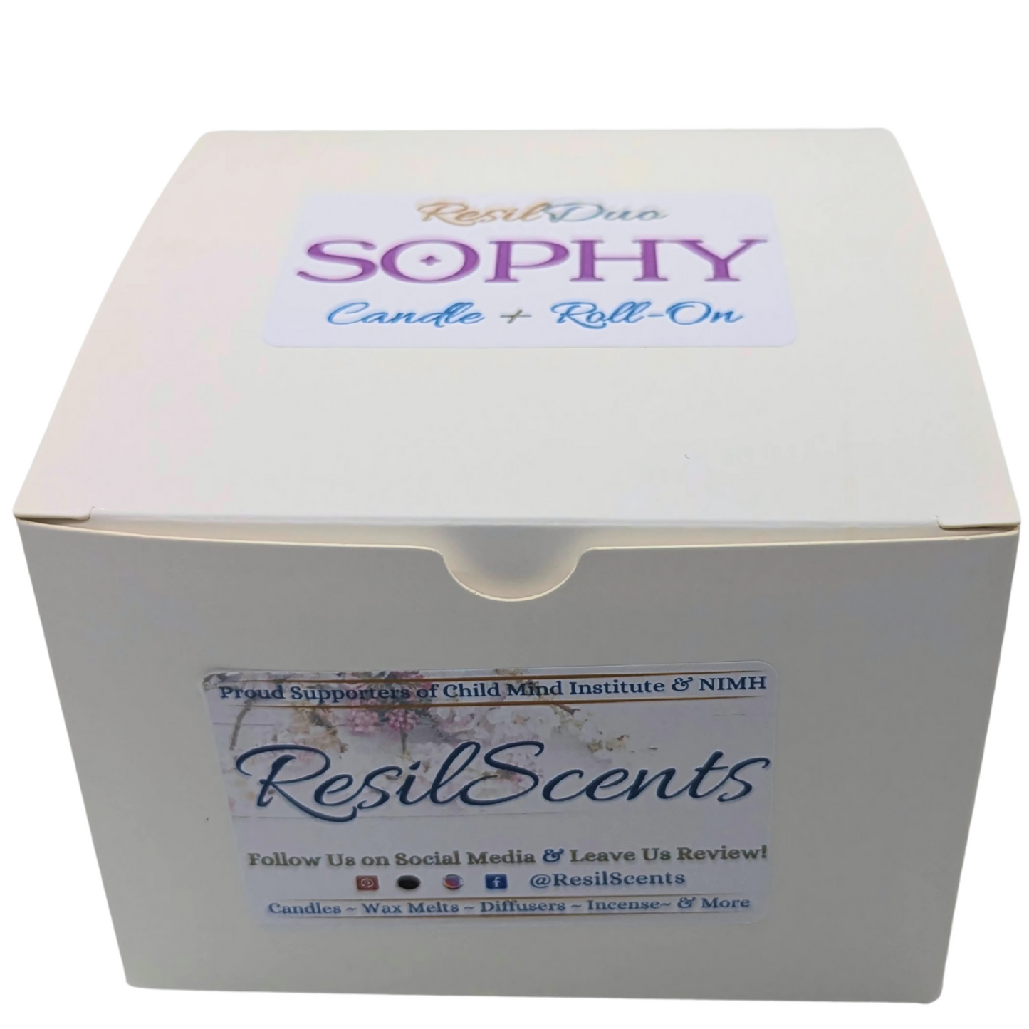 Sophy ResilDuo™ Bundle – Tranquil Candle (8oz) + Roll-On Oil | Diva-Type Signature Scent