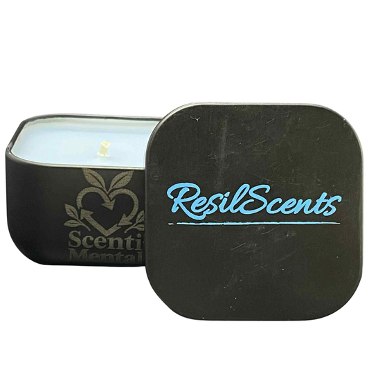 ScentiMental ResilMini Tin – 2oz Reclaimed Soy Candle