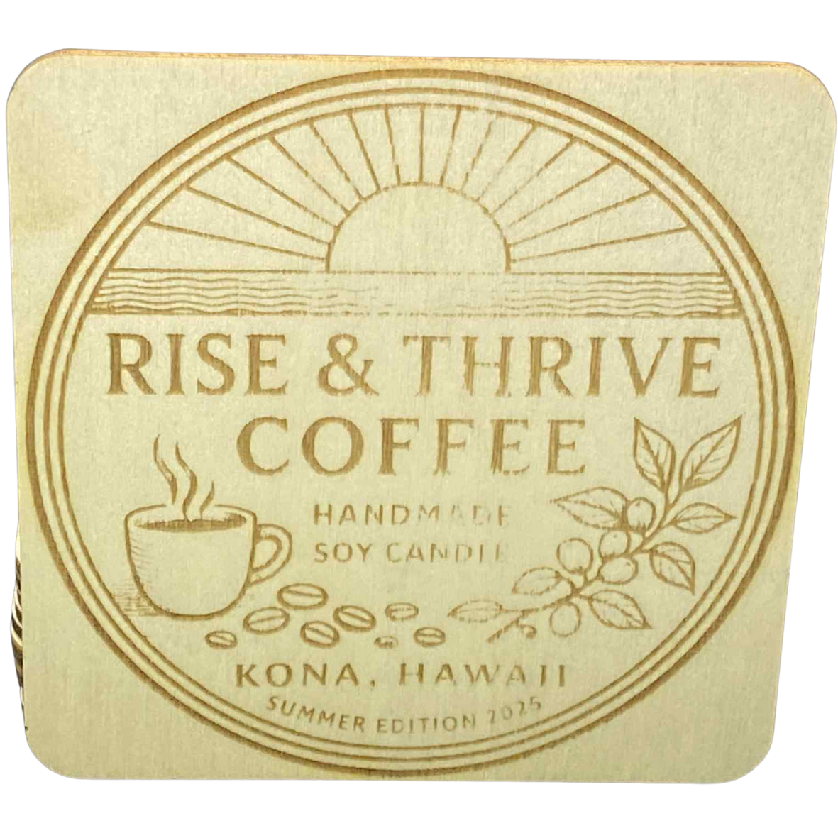 ResilScents Candle Coaster – 4″ × 4″ | Hand‑crafted in Savannah, TN