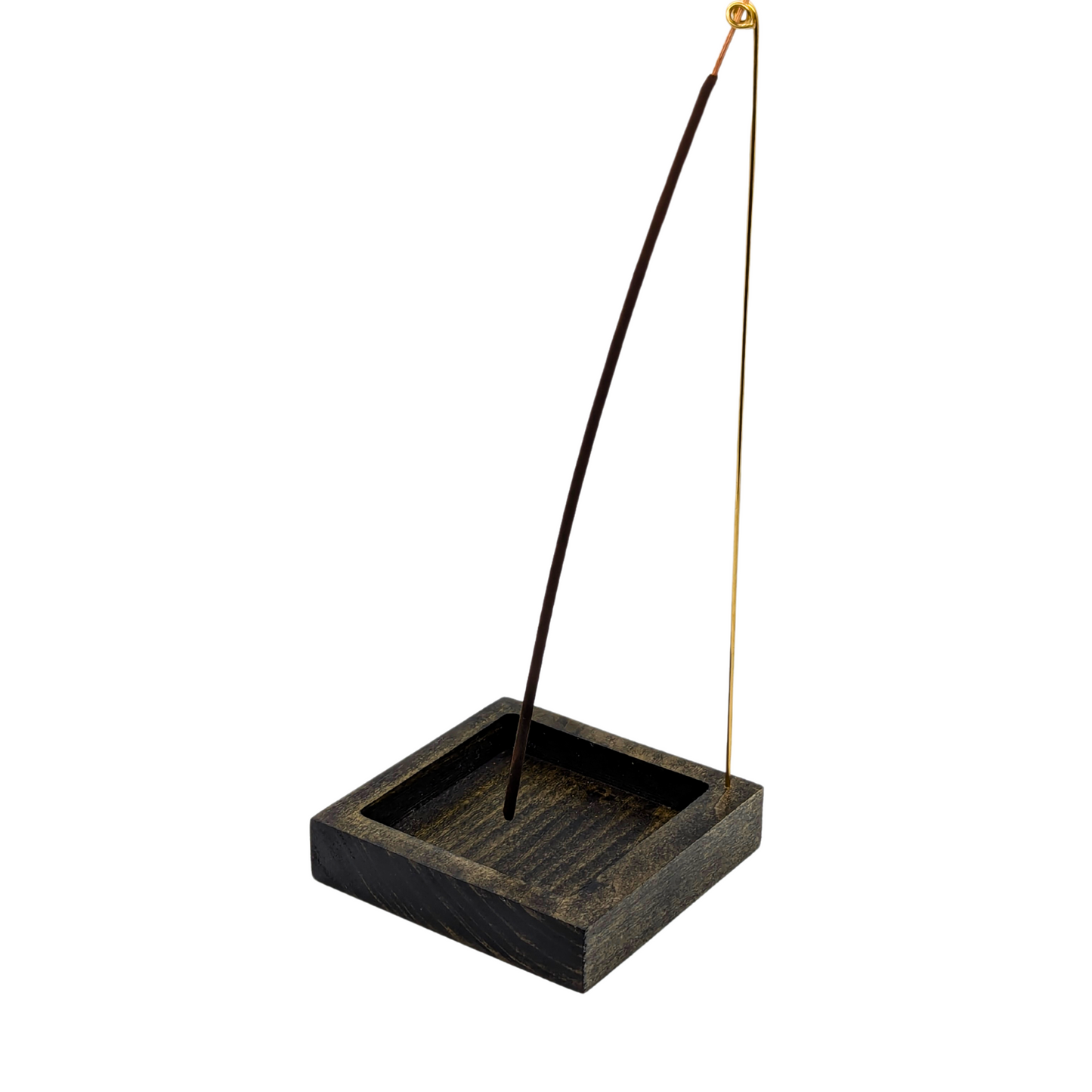 Inversion Ash Catcher – Crafted Wood & Brass Incense Stand | An Elegant Spring Accessory
