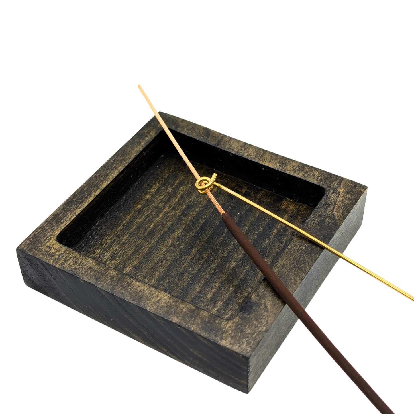 Inversion Ash Catcher – Crafted Wood & Brass Incense Stand | An Elegant Spring Accessory