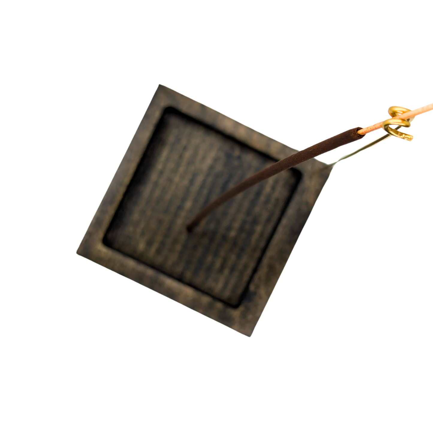 Inversion Ash Catcher – Crafted Wood & Brass Incense Stand | An Elegant Spring Accessory