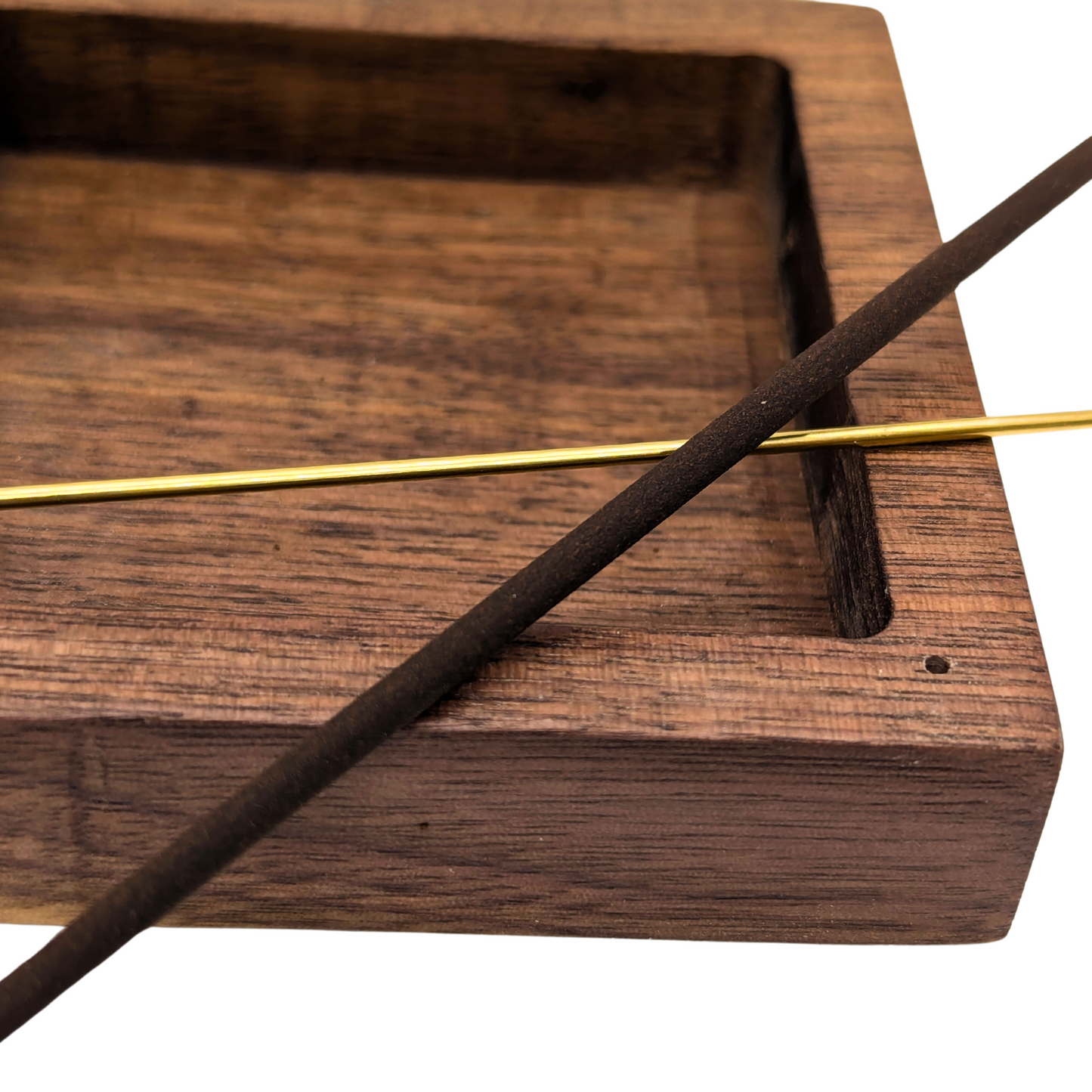 Inversion Ash Catcher – Crafted Wood & Brass Incense Stand | An Elegant Spring Accessory