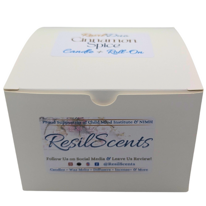 Cinnamon Spice ResilDuo™ Bundle – Tranquil Candle (8oz) + Roll-On Oil | Cozy Autumn Scent