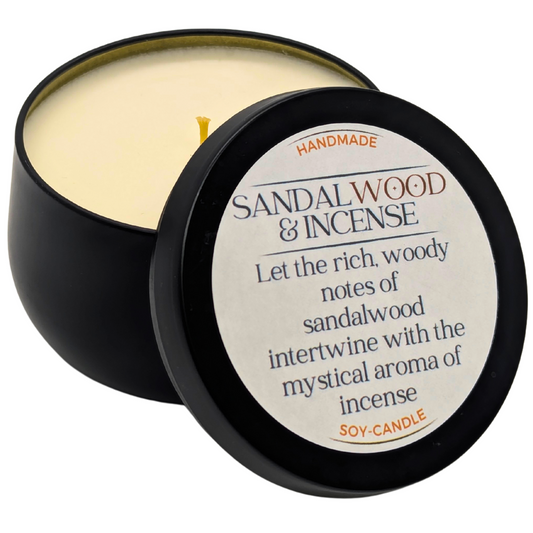 Sandalwood & Incense Tranquil Candle – Warm & Earthy Aroma | A Cozy Spring Candle