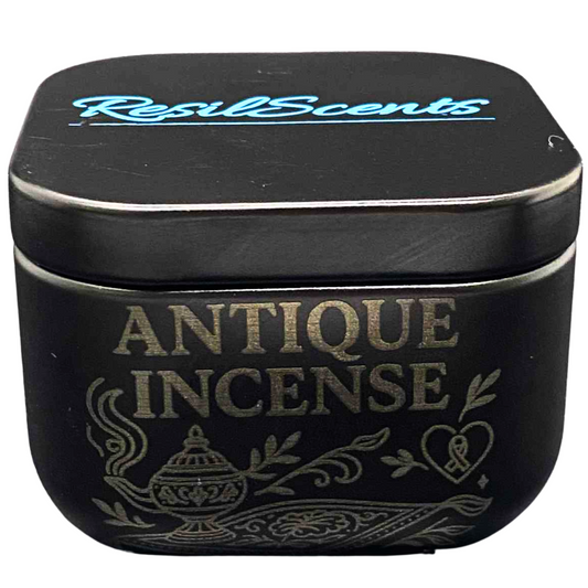 Antique Incense ResilMini Tin Candle – Timeless Exotic Aroma | A Romantic Spring Gift
