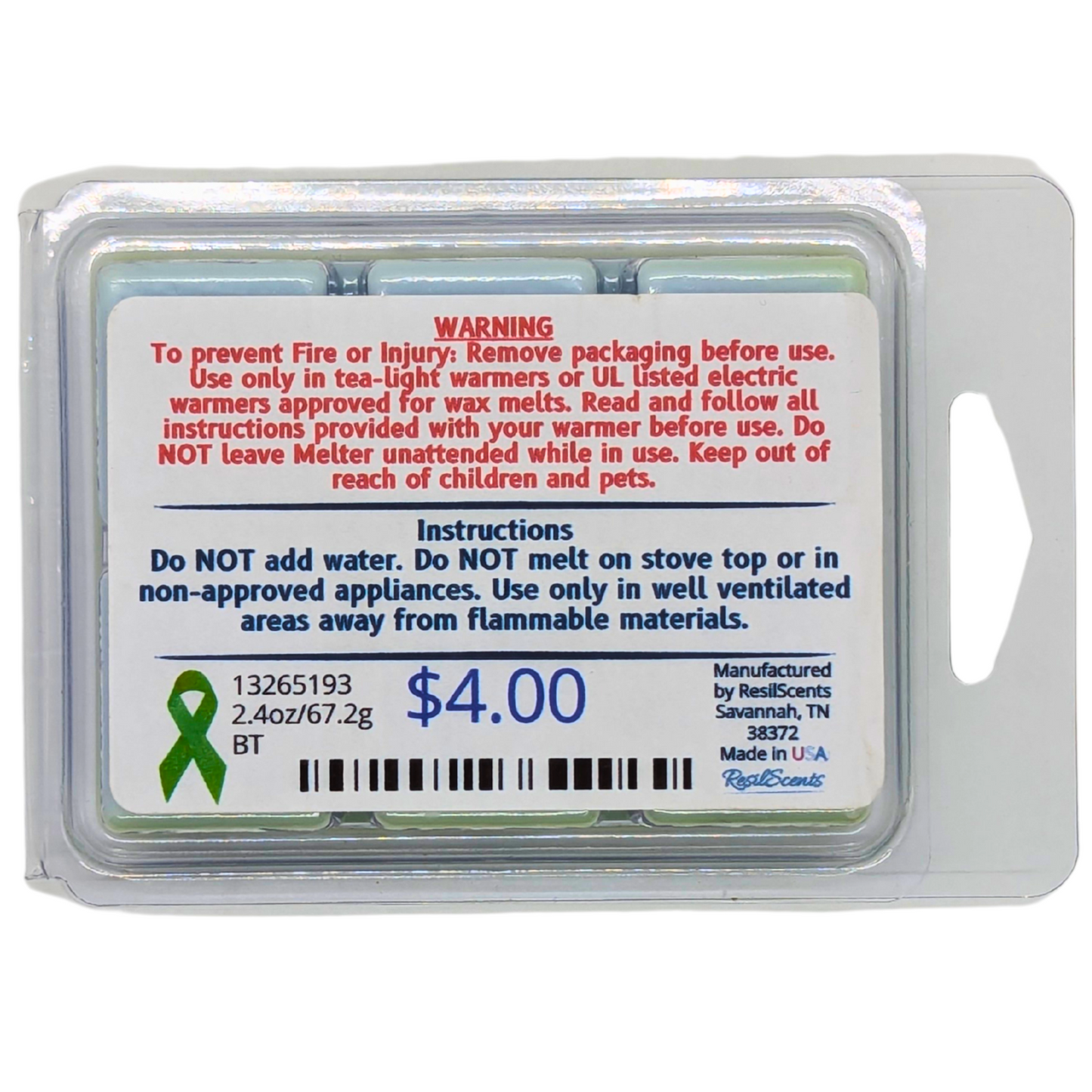 Bergamot & Ember ResilMelt – 2.4oz Soy Wax Melt