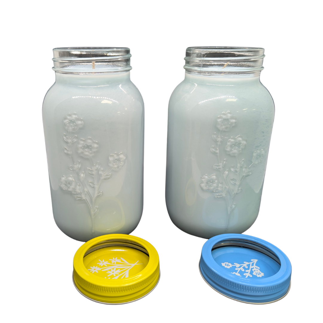 Kudzu Summer Mason Jar Candle – 30oz Soy | Southern Floral Scent