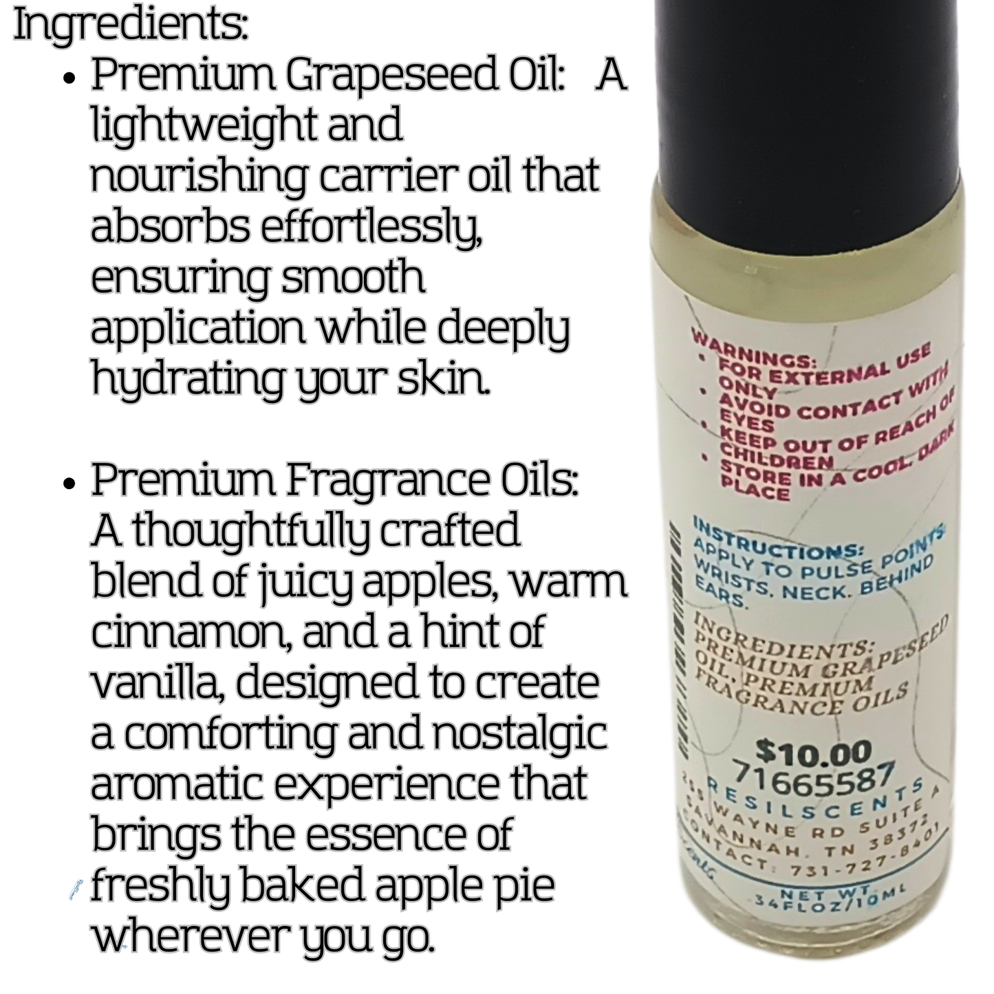 Apple Pie ResilDuo™ Bundle – Tranquil Candle (8oz) + Roll-On Oil | Warm Fall Scent