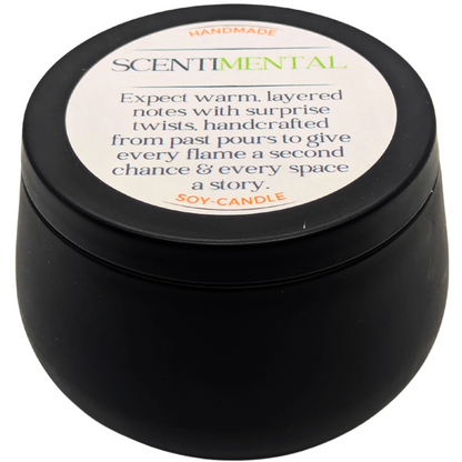 ScentiMental Serenity Candle – 4oz Reclaimed Soy Wax | One-of-a-Kind & Earth-Friendly