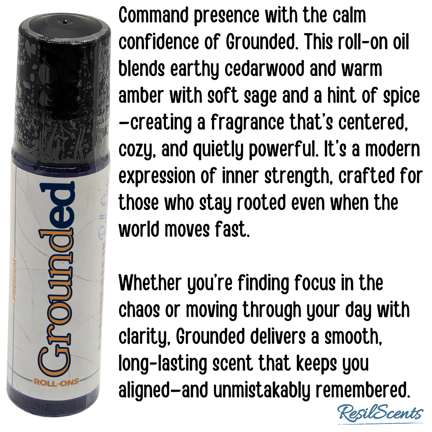 Grounded Roll-On Scented Body Oil – Cedarwood & Amber | Centering Scent