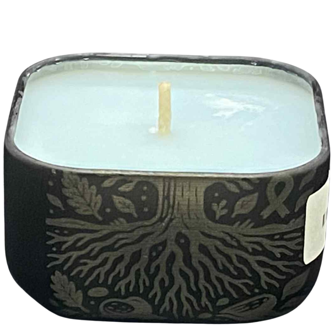 Grounded ResilMini Tin Candle – 2oz Soy Candle | Cedarwood & Amber