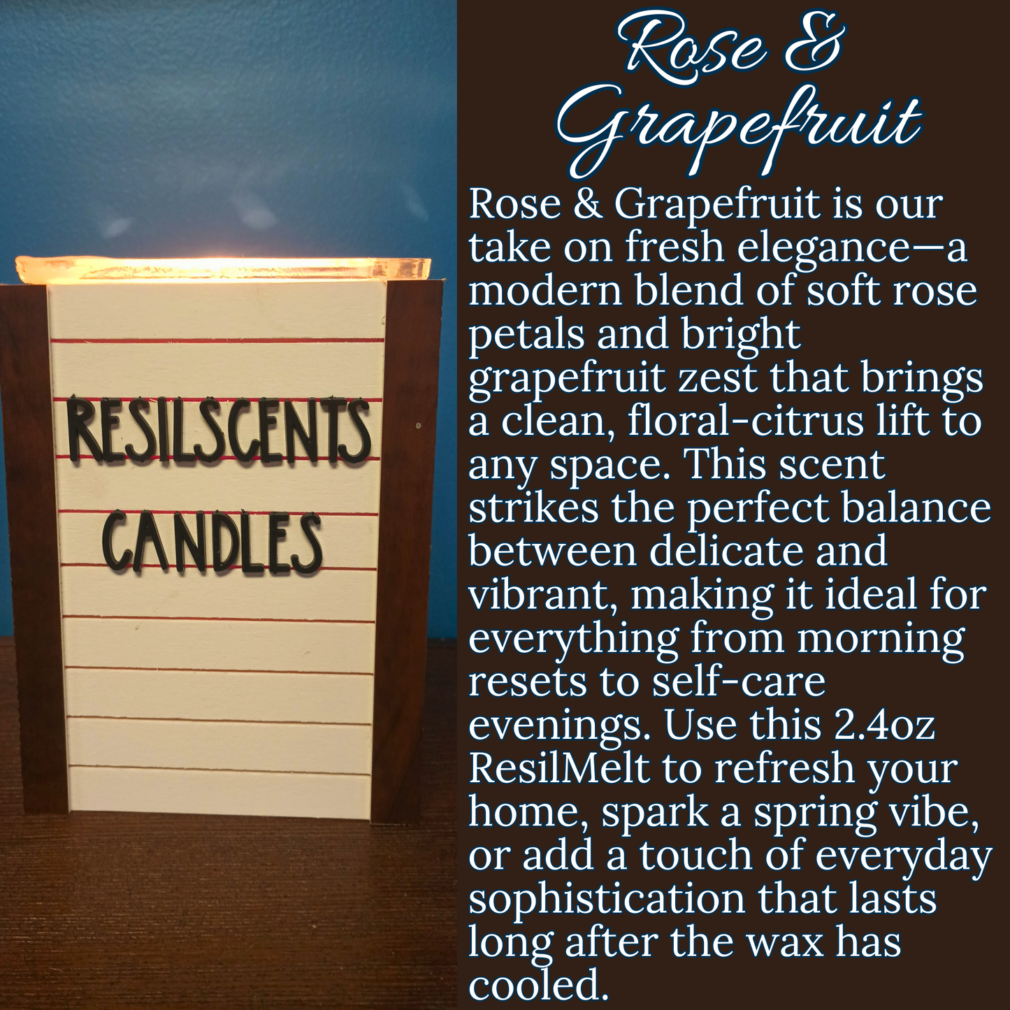 Rose & Grapefruit ResilMelts – 2.4oz Clamshell | Bright, Floral-Citrus Refresh