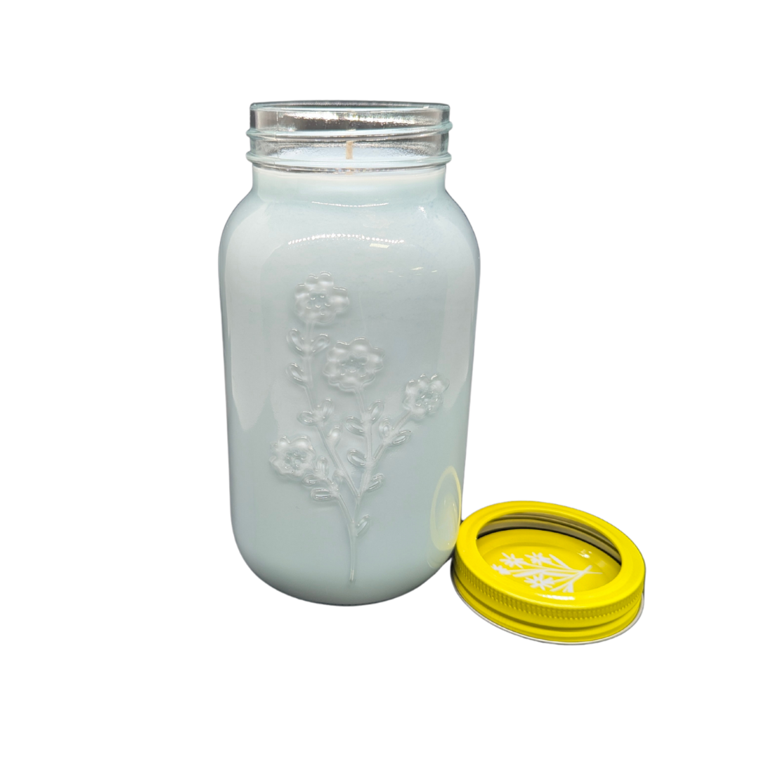 Kudzu Summer Mason Jar Candle – 30oz Soy | Southern Floral Scent