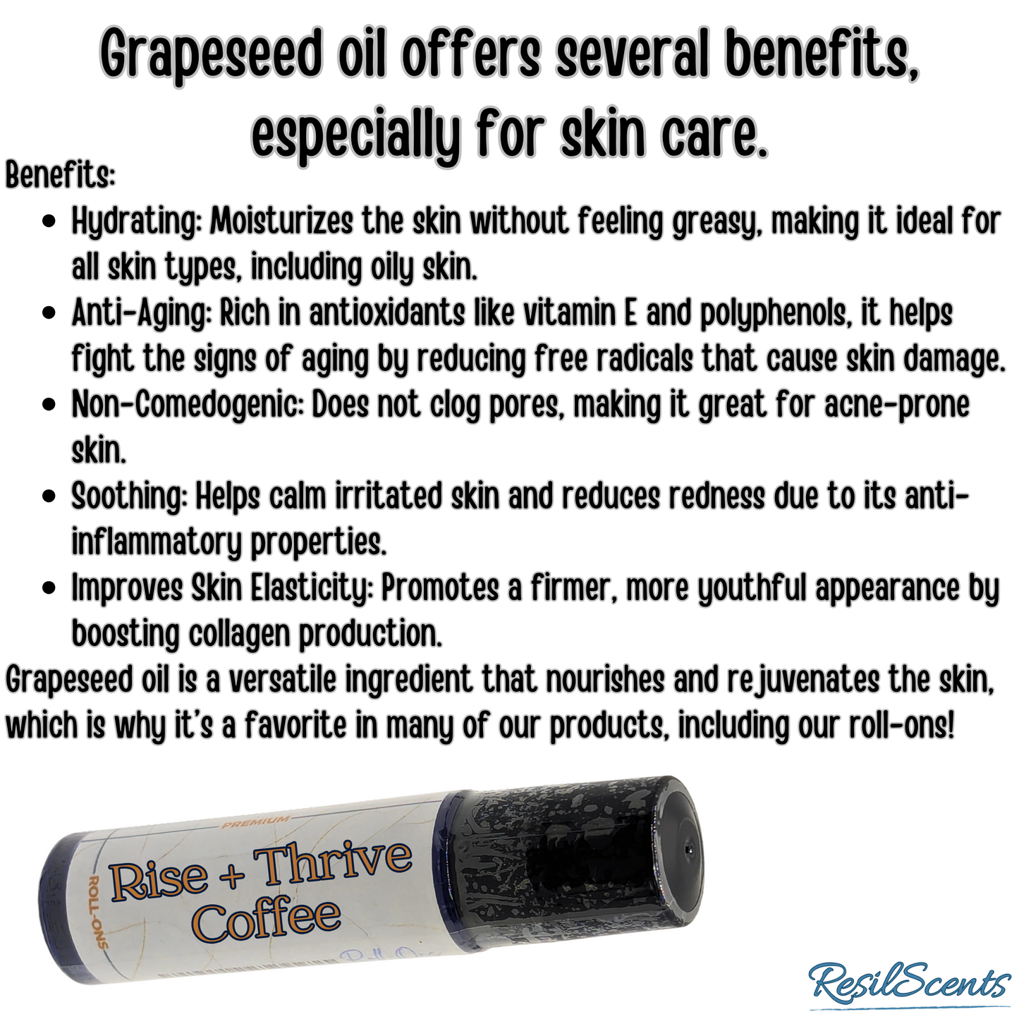 Rise + Thrive Coffee Roll-On Oil – 10 mL | Hand-Blended