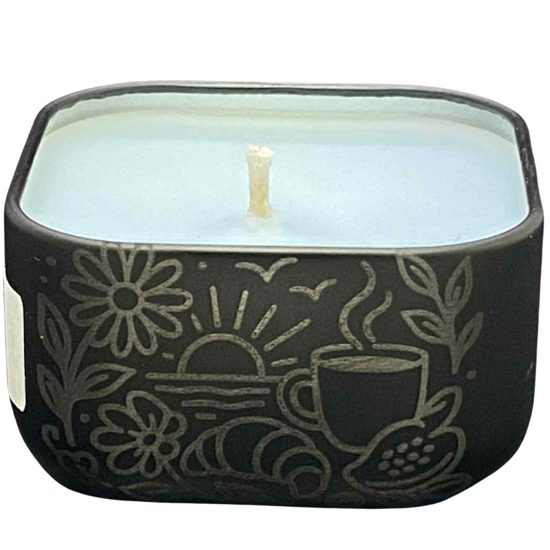 Beautiful Morning ResilMini Tin Candle – Crisp Apple & Soft Floral Lift
