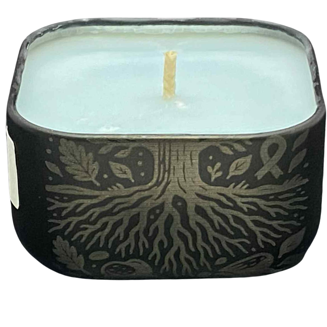 Grounded ResilMini Tin Candle – 2oz Soy Candle | Cedarwood & Amber