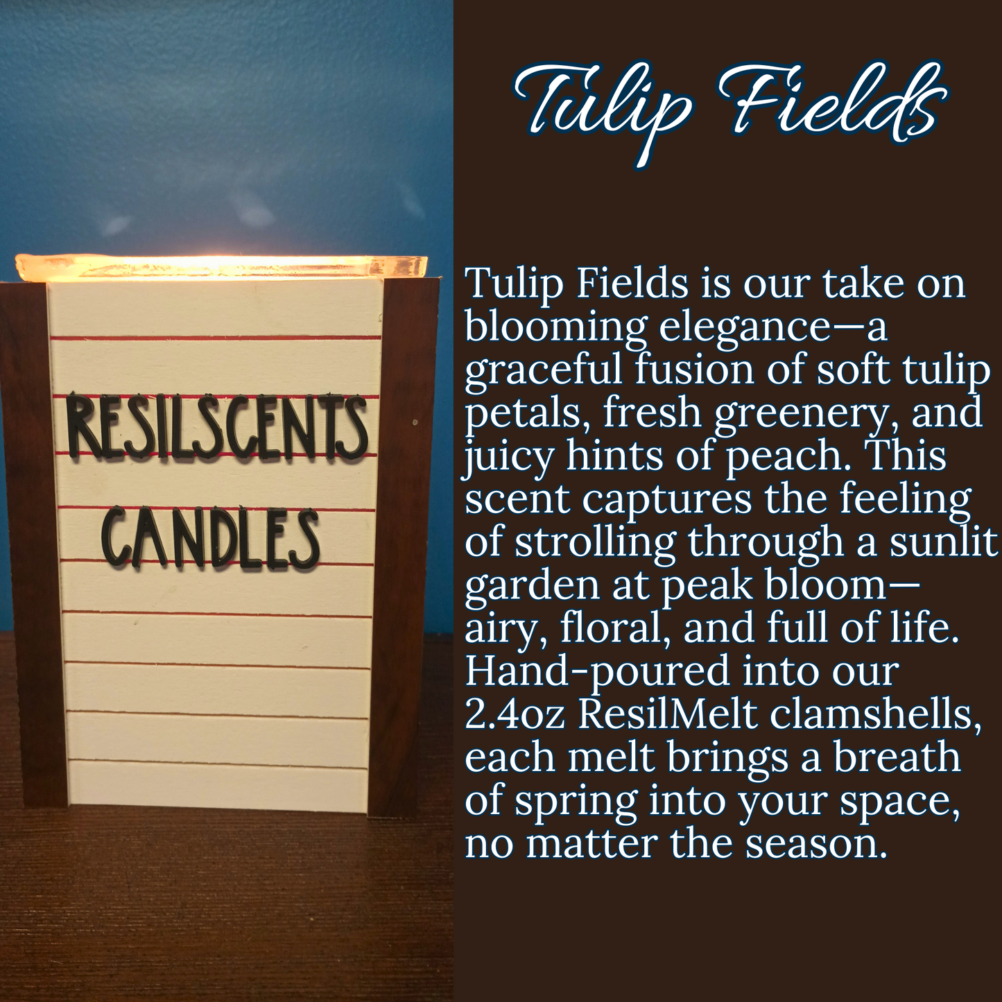 Tulip Fields ResilMelt – Sweet Floral Bloom 2.4oz Soy Wax Melt