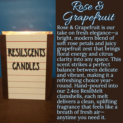 Rose & Grapefruit ResilMini Melt – 1oz Single | Sweet Floral Pop for Small Spaces