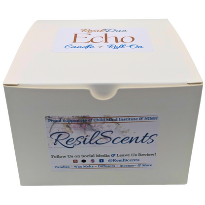 Echo ResilDuo™ Bundle – Tranquil Candle (8oz) + Roll-On Oil | Bold Narcissist-Type Scent