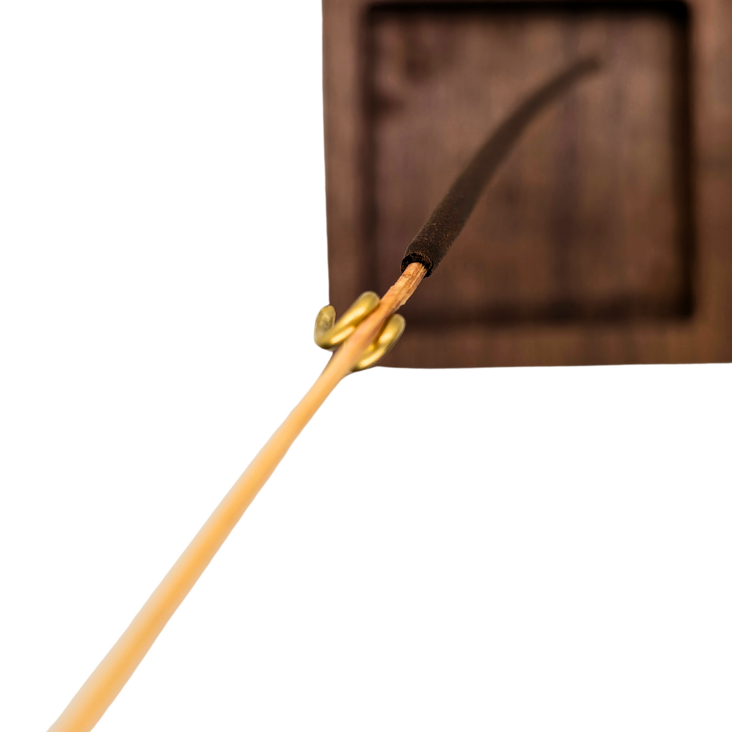 Inversion Ash Catcher – Crafted Wood & Brass Incense Stand | An Elegant Spring Accessory