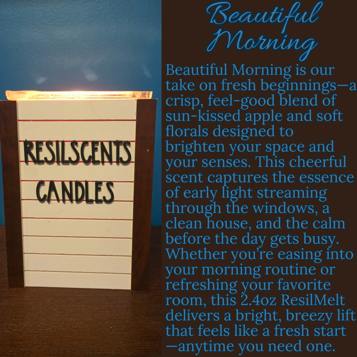 Beautiful Morning Resilmelt – Bright & Refreshing Aroma | A Sunny Spring Accent