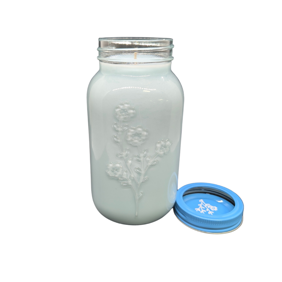 Kudzu Summer Mason Jar Candle – 30oz Soy | Southern Floral Scent