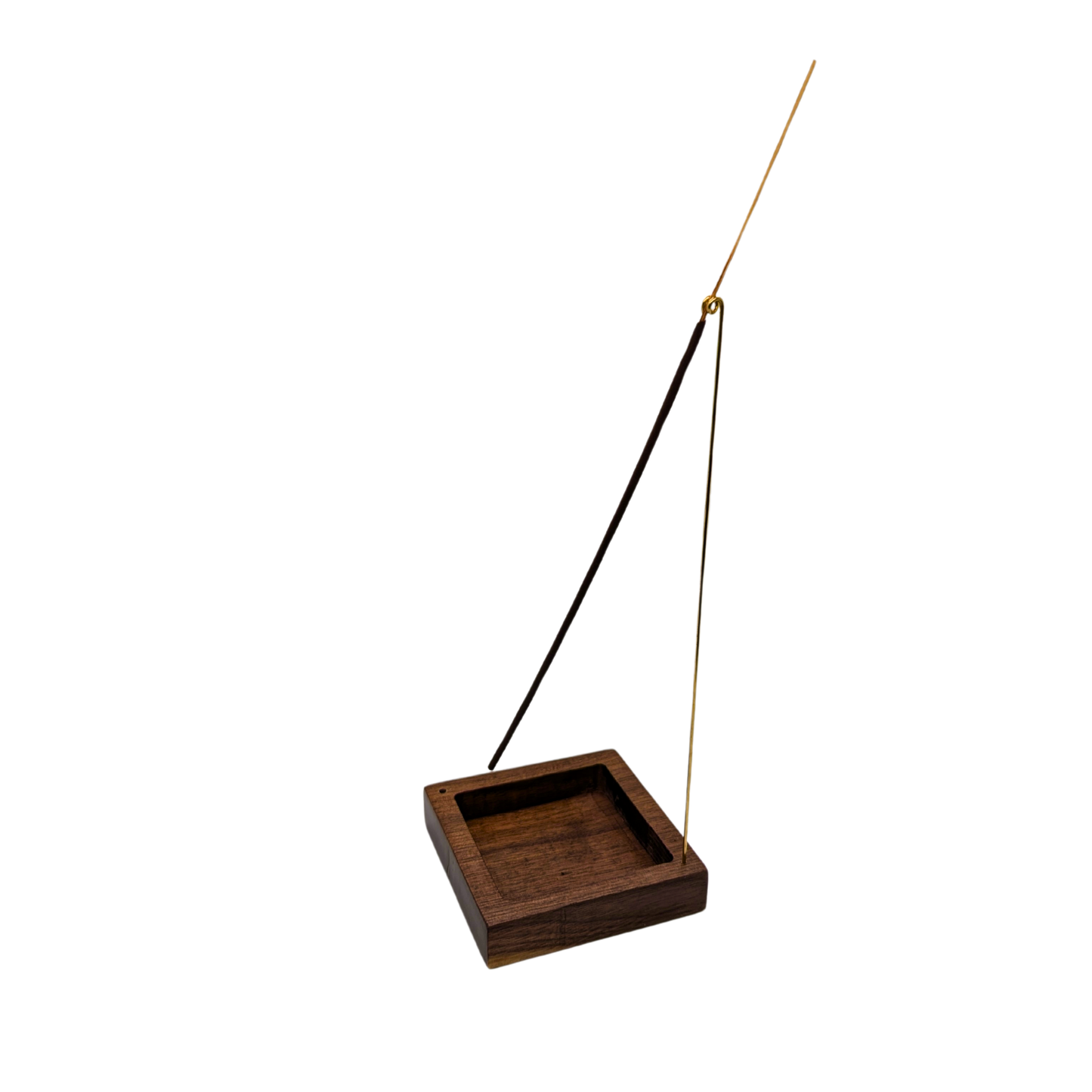 Inversion Ash Catcher – Crafted Wood & Brass Incense Stand | An Elegant Spring Accessory