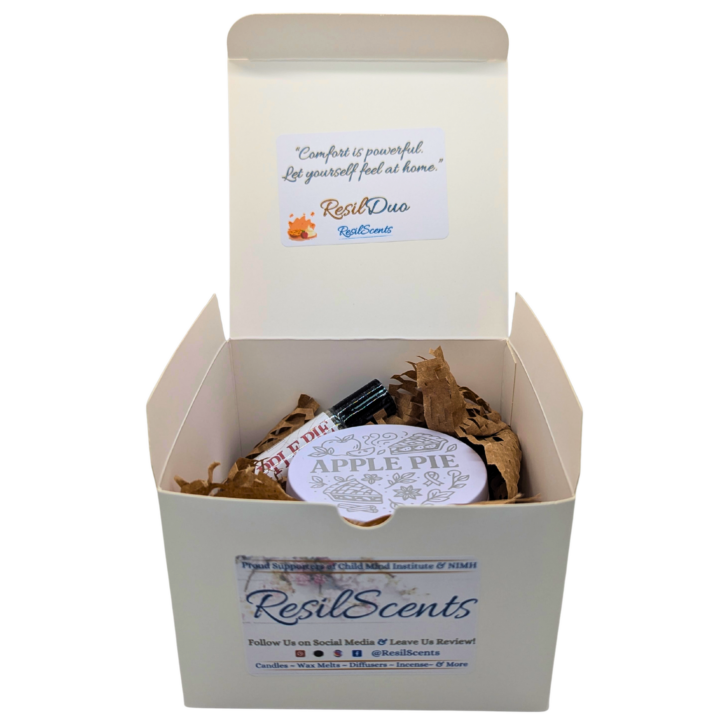 Apple Pie ResilDuo™ Bundle – Tranquil Candle (8oz) + Roll-On Oil | Warm Fall Scent