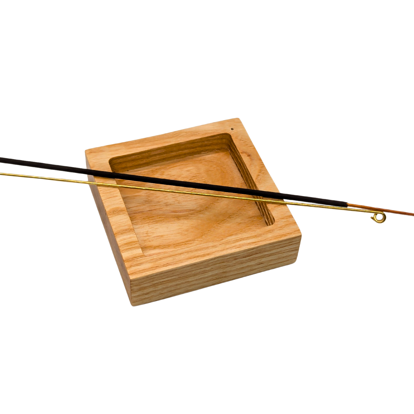 Inversion Ash Catcher – Crafted Wood & Brass Incense Stand | An Elegant Spring Accessory