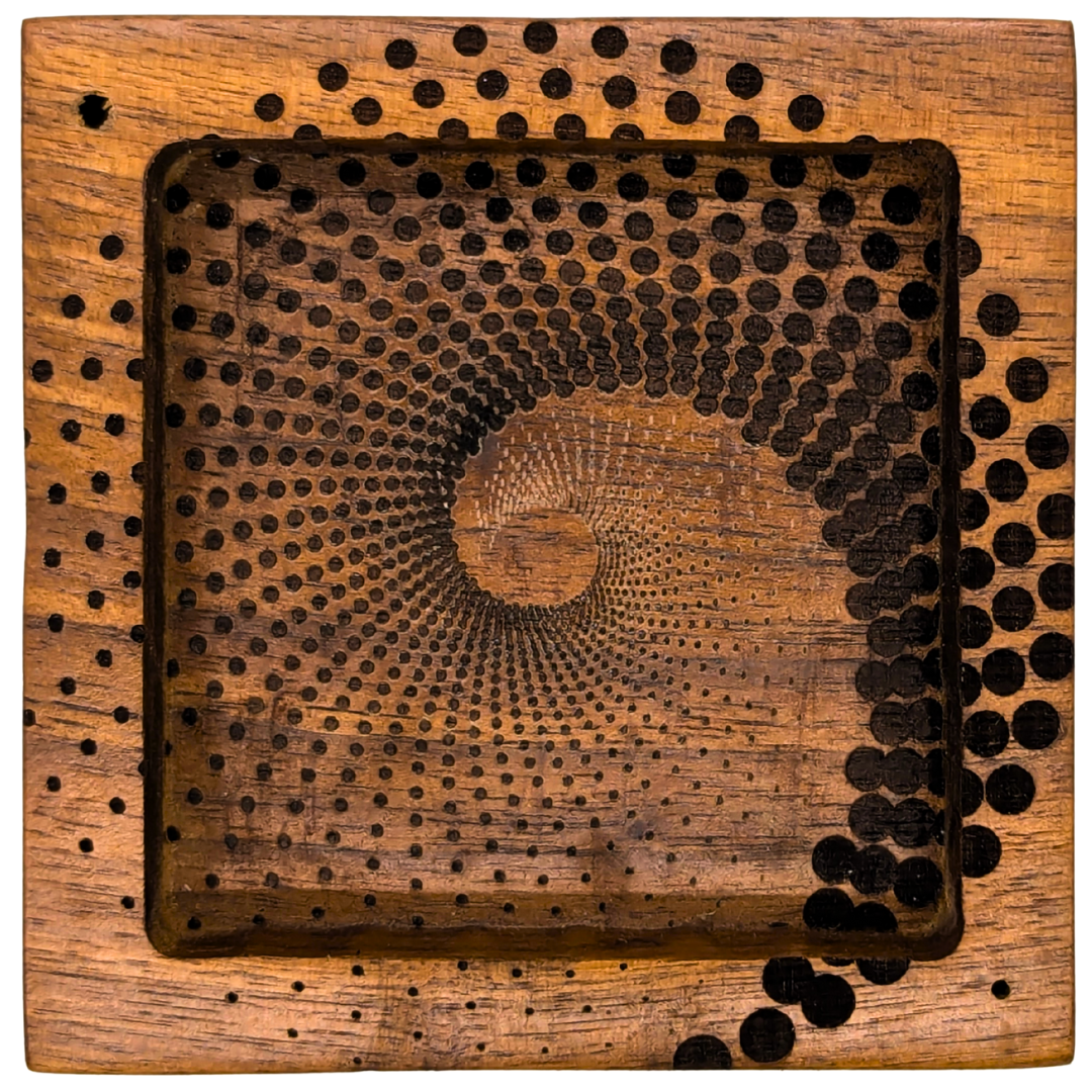 Inversion Ash Catcher – Crafted Wood & Brass Incense Stand | An Elegant Spring Accessory