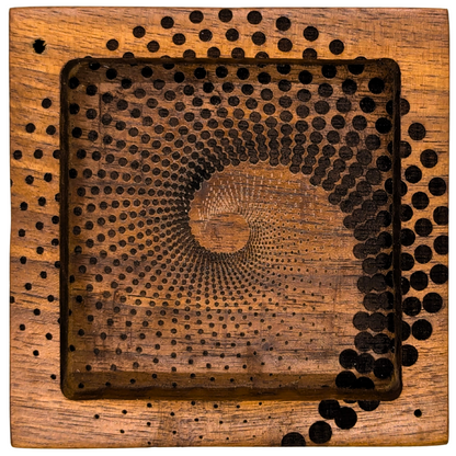 Inversion Ash Catcher – Crafted Wood & Brass Incense Stand | An Elegant Spring Accessory