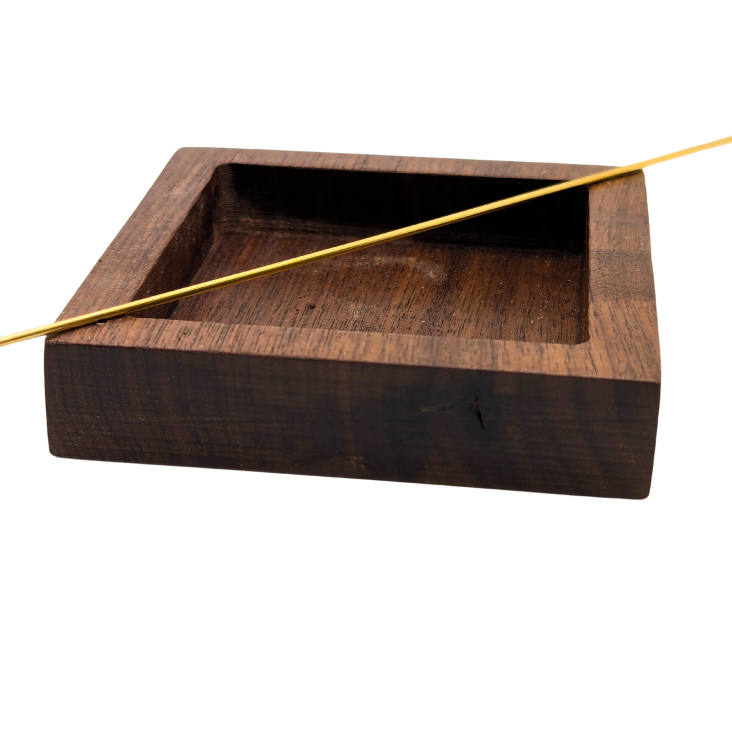 Inversion Ash Catcher – Crafted Wood & Brass Incense Stand | An Elegant Spring Accessory