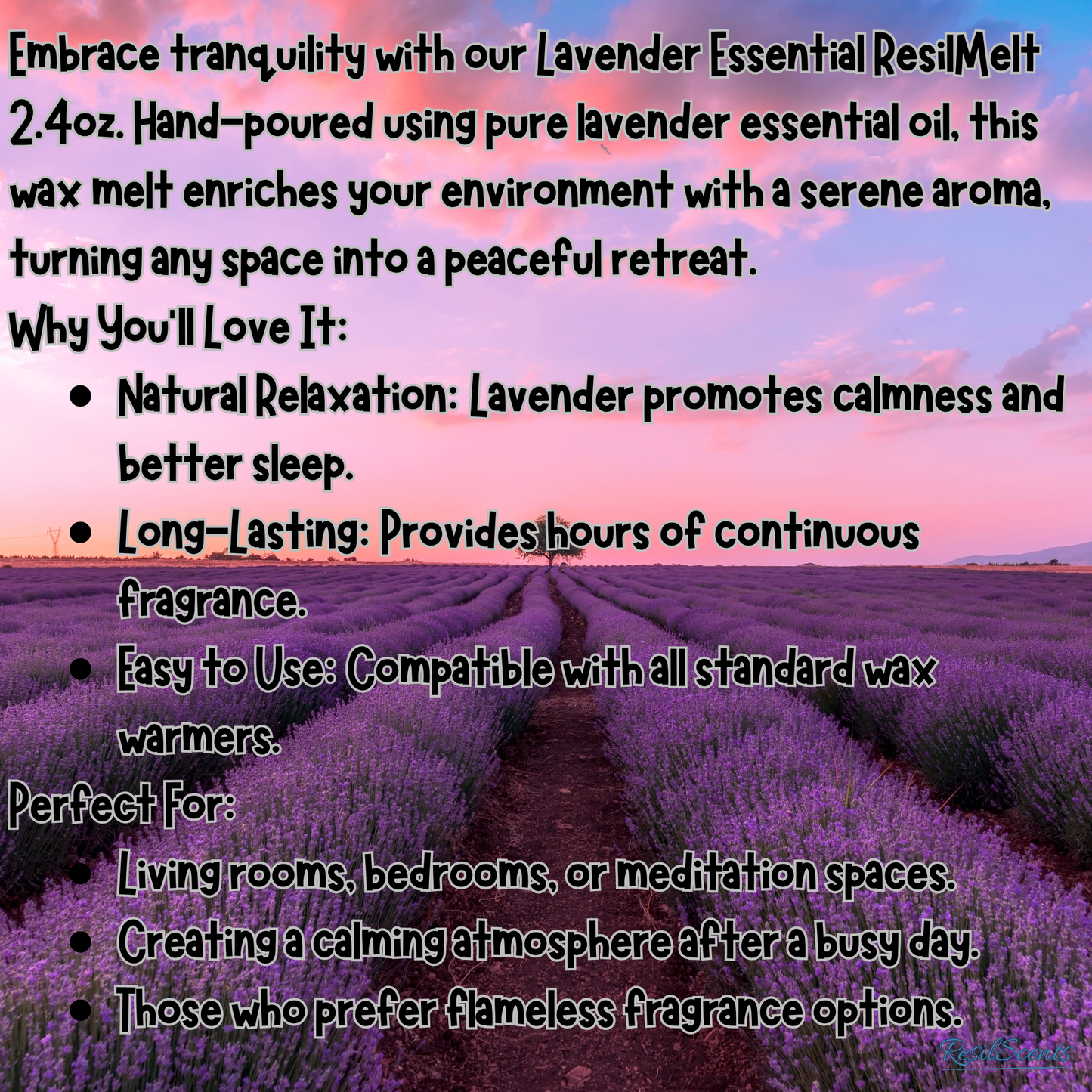 Lavender Essential Resilmelt Wax Melt – Pure Lavender Oil | A Calming Spring Addition