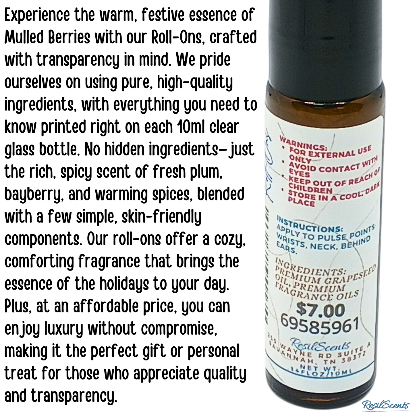 Mulled Berries Roll-On Oil – Festive & Fruity Scent | A Welcoming Twist for Spring