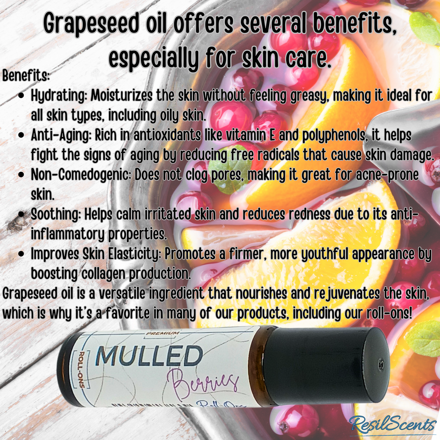 Mulled Berries Roll-On Oil – Festive & Fruity Scent | A Welcoming Twist for Spring