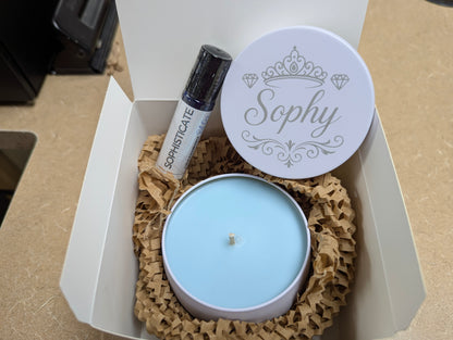 Sophy ResilDuo™ Bundle – Tranquil Candle (8oz) + Roll-On Oil | Diva-Type Signature Scent