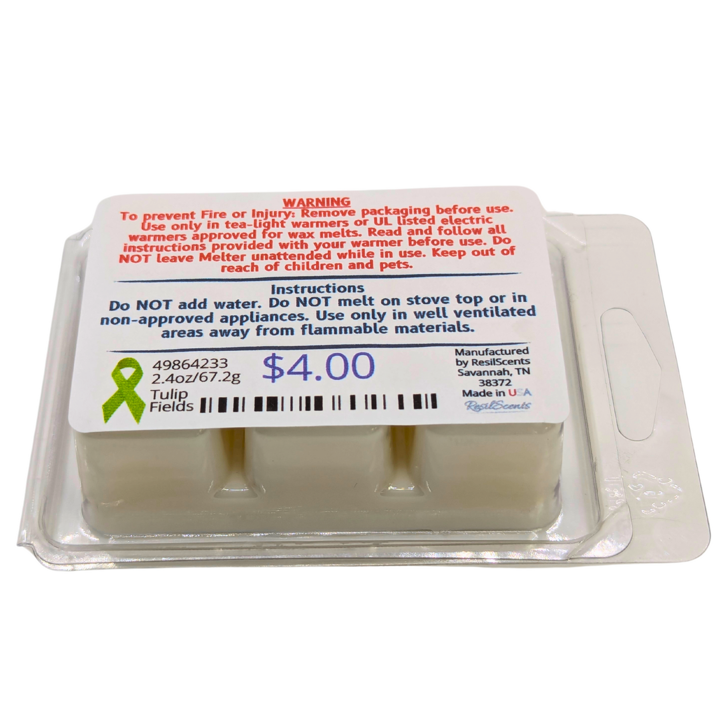 Tulip Fields ResilMelt – Sweet Floral Bloom 2.4oz Soy Wax Melt