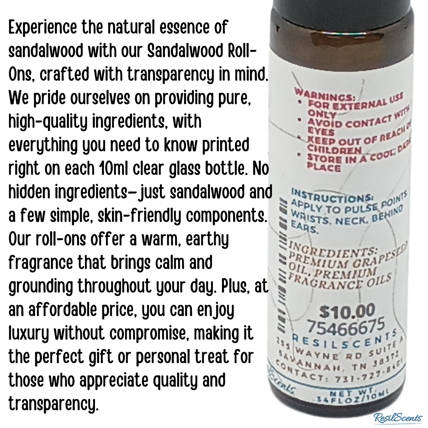 Sandalwood Roll-On Oil – Warm & Earthy Scent | A Thoughtful Spring Gift