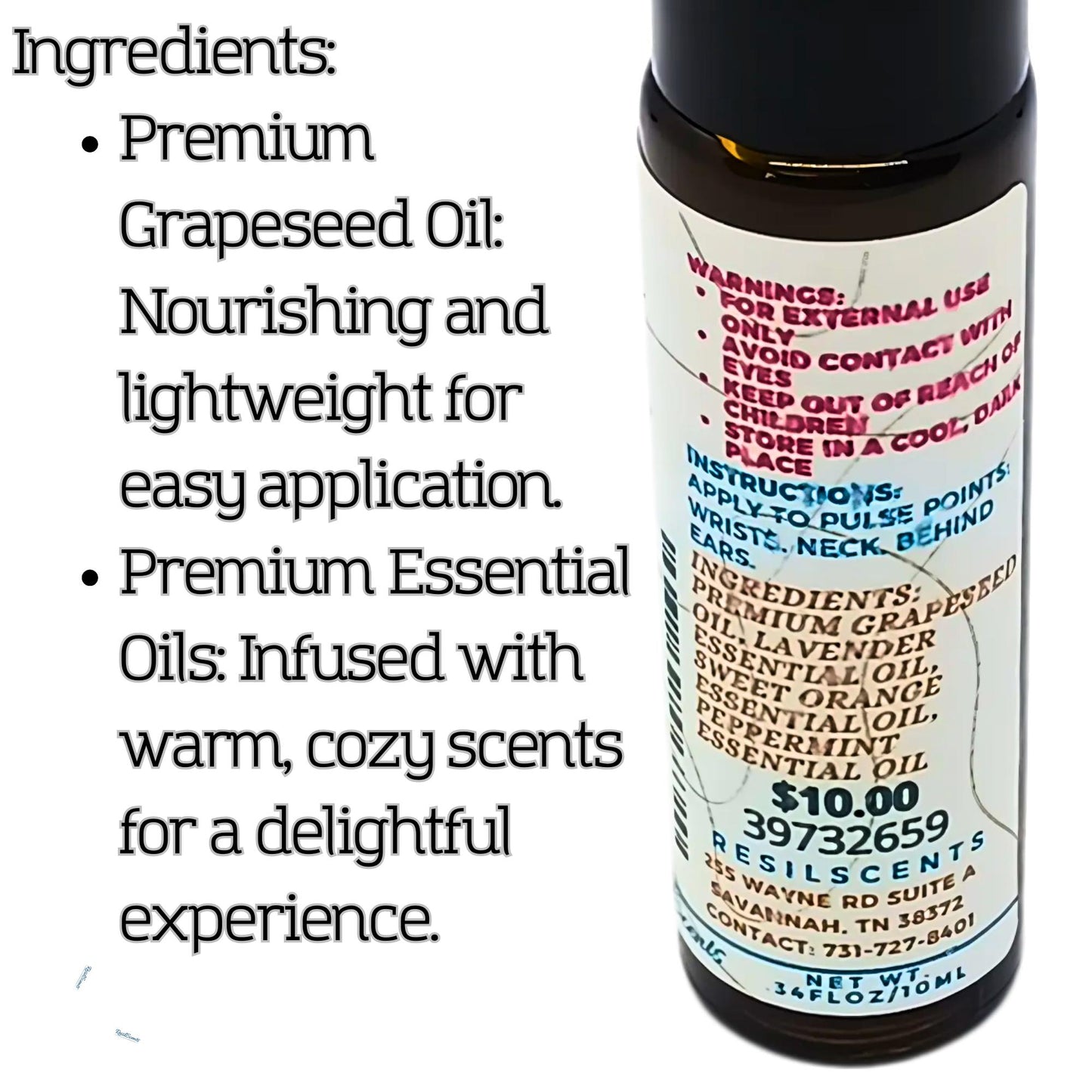 Calm & Collected ResilBlend E-Roll-On – Relaxation Essential Oil Blend | Spring Stress Relief