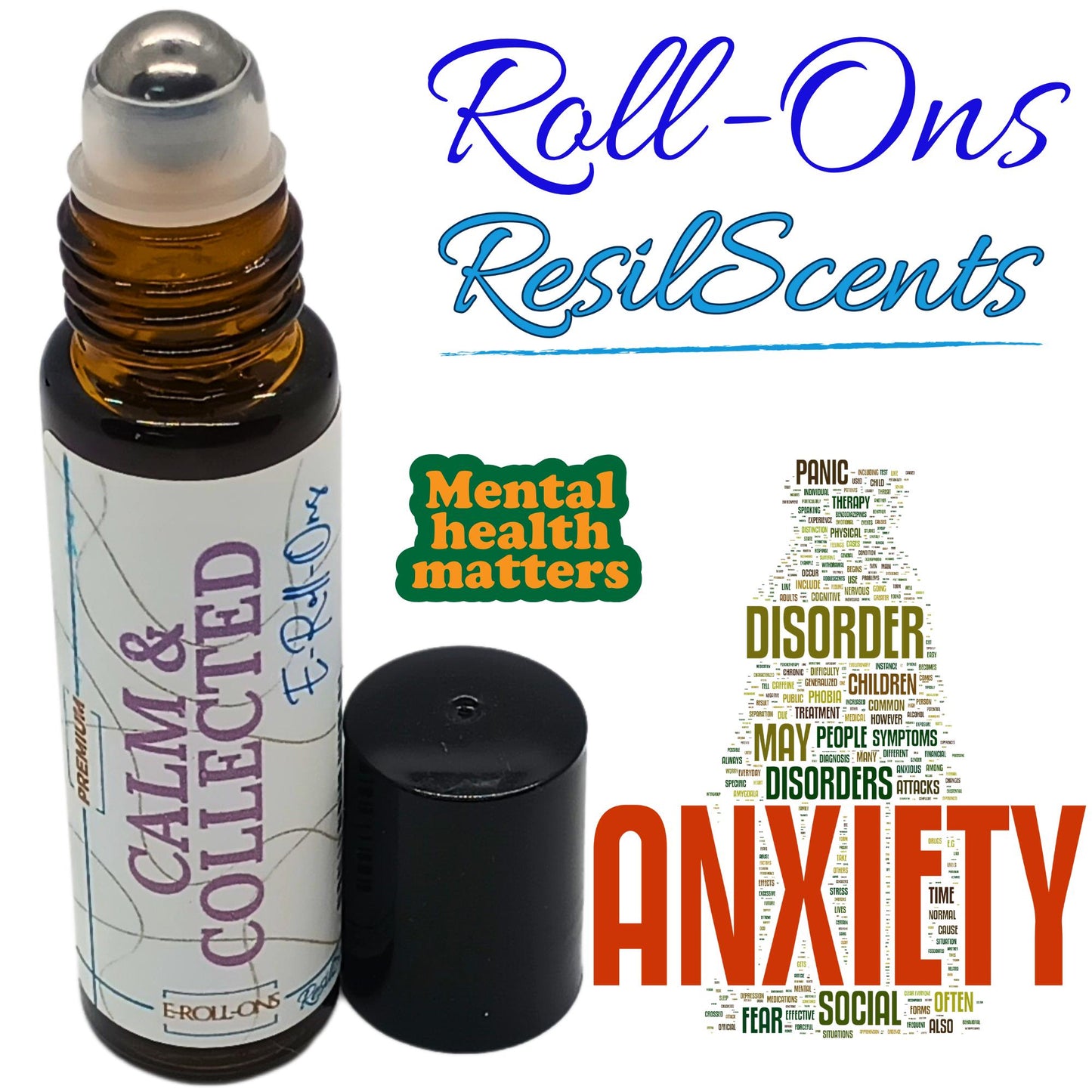 Calm & Collected ResilBlend E-Roll-On – Relaxation Essential Oil Blend | Spring Stress Relief